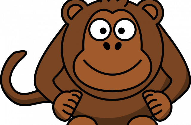 Zoom - Cartoon Monkey Shower Curtain (640x420)