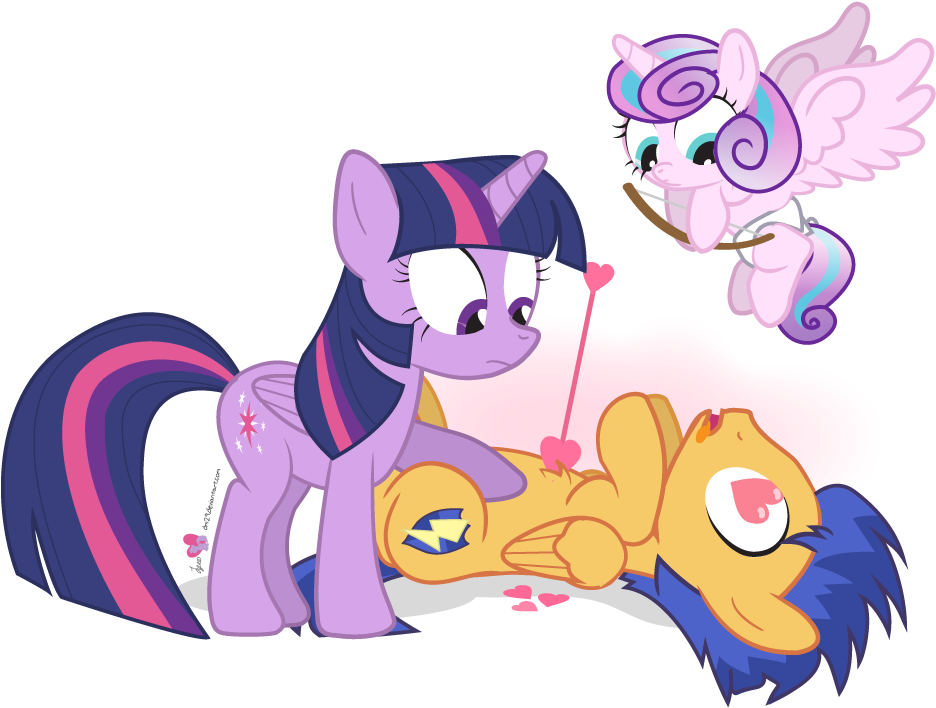 Dm29, Bow And Arrow, Bow , Cupid, Cute, Dead, Diaper, - Mlp Flash Sentry And Flurry Heart (963x725)