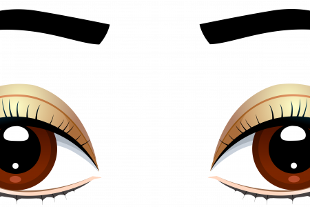 Brown Eyes Clipart Eyebrow - Clip Art (450x300)