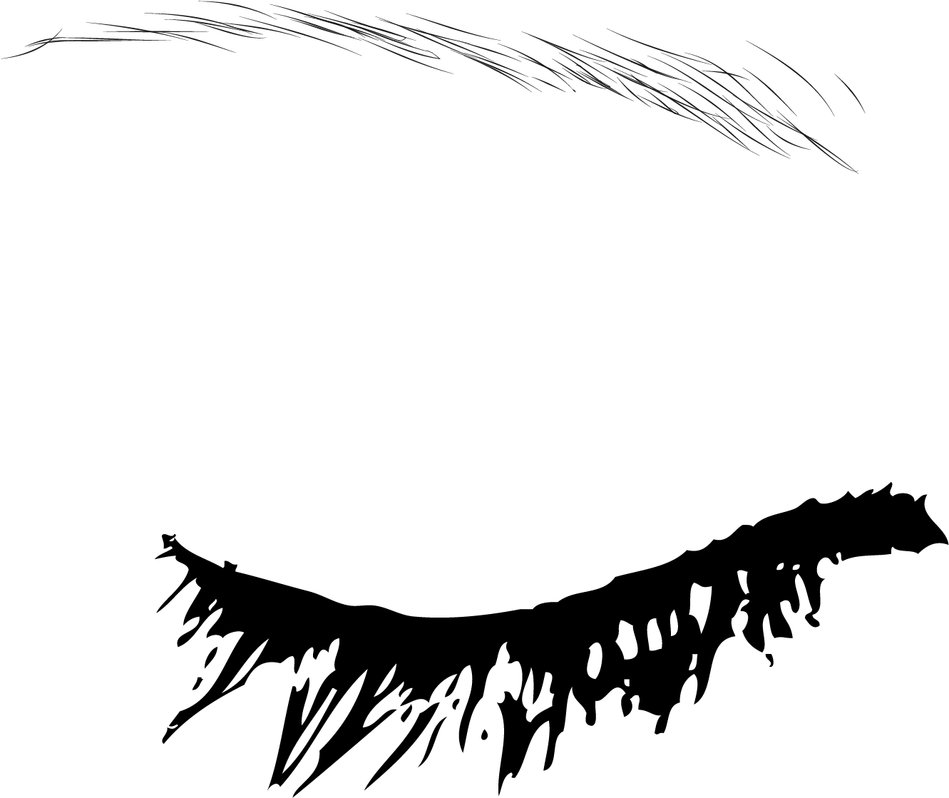 Eyebrow Euclidean Vector - Draw Anime Eyes Closed (1500x1500)