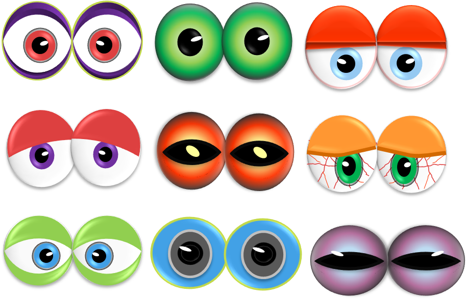 Monster Eyes Clip Art - Monster Eyes Clipart (920x590)