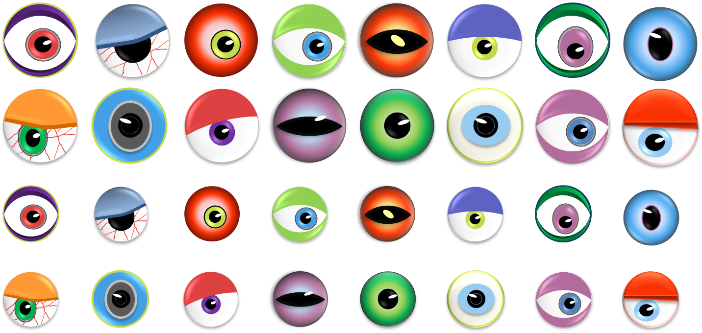 Monster Eye Ball Clip Art - Monster Eyes (1437x694)