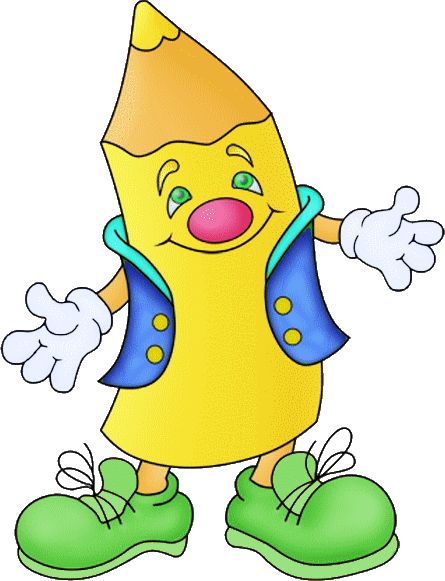 Cahier Crayon Clown - Cartoon (445x581)