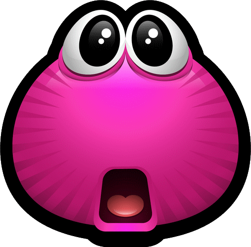 Monstre Rose Surpris - Smiley (510x502)