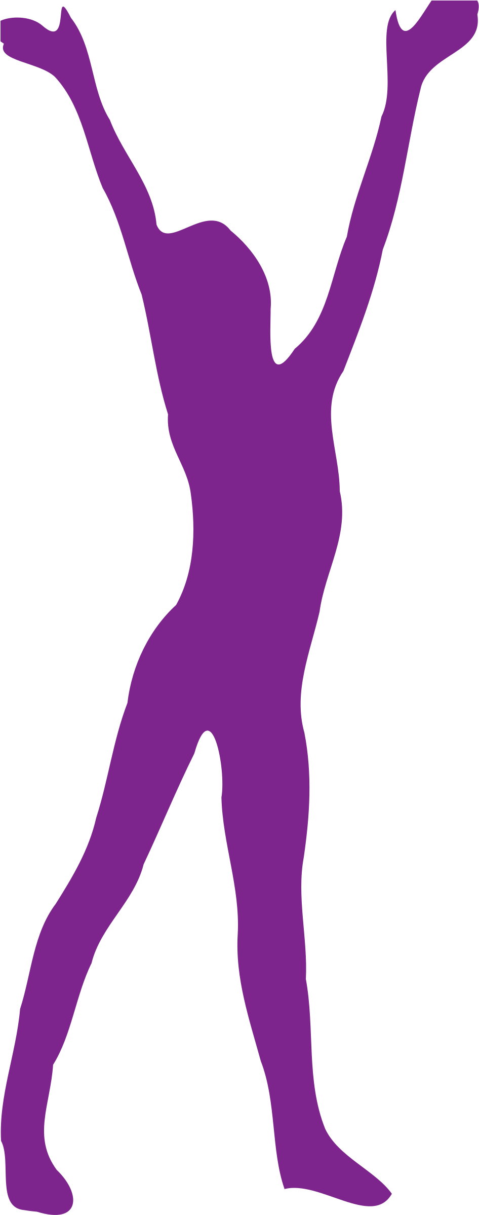 Danse Clipart Purple - Pessoas Com As Mãos Pra Cima Png (963x2400)