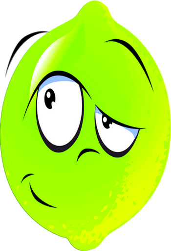 Ao Citron Vert Et Jaune Perplexe - Smiley Emoticone Clipart Cartoon (350x512)