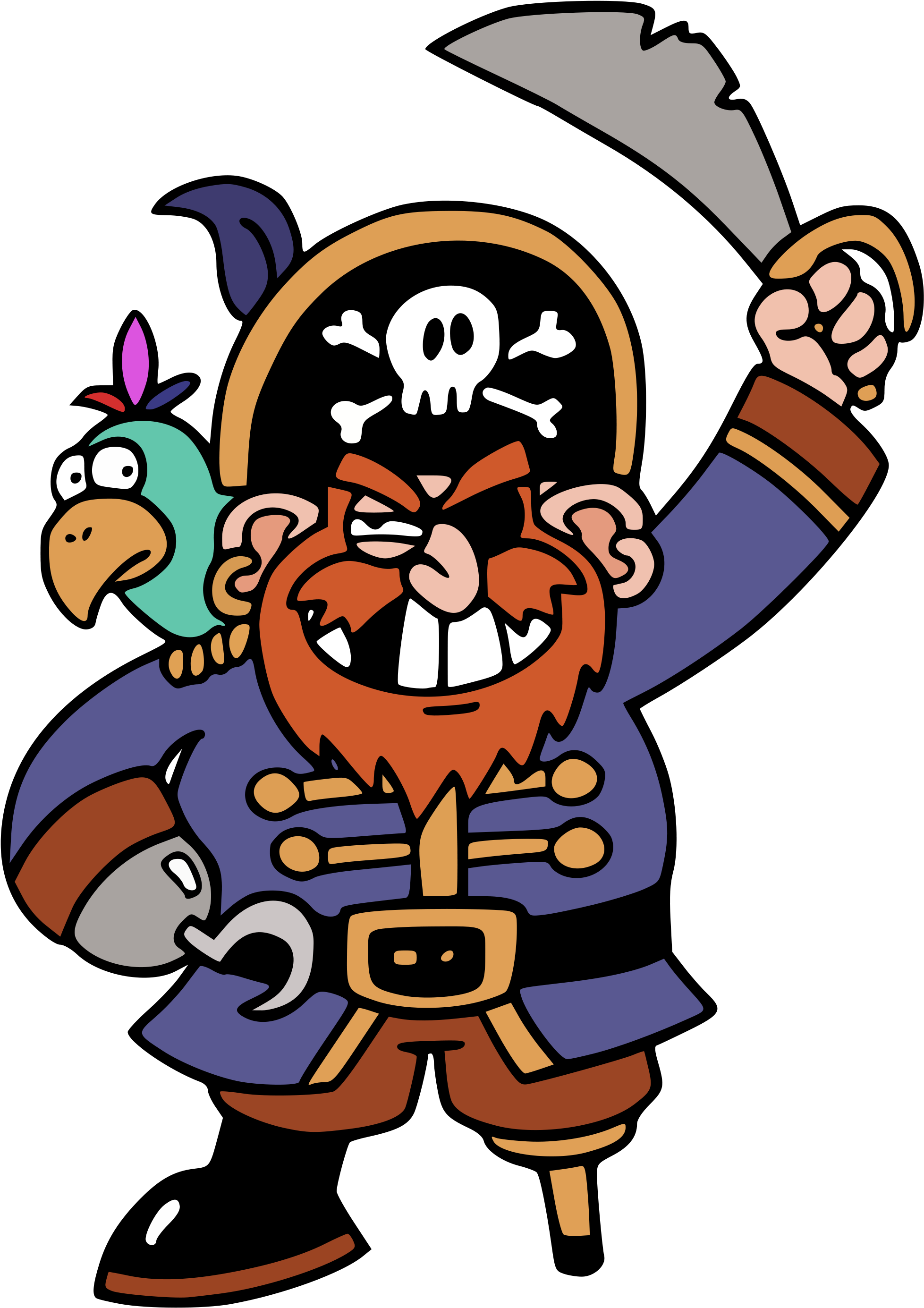 An Image Of A Pirate - Cartoon Pirate (2000x2828)