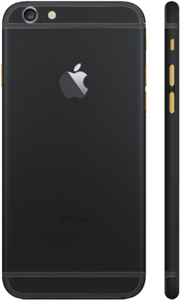 Apple Iphone 6 64gb With Full Matte Black Housing - Iphone 6s Plus Custom (480x480)