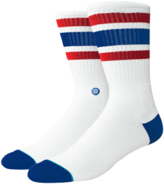 Boyd 4 Mens Socks White/blue/red - Sock (286x480)