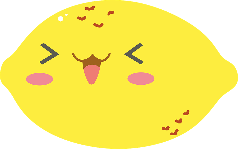 Lemon, Yellow, Fruit, Cute, Kawaii, Sweet, Happy - Cute Lemon (960x602)