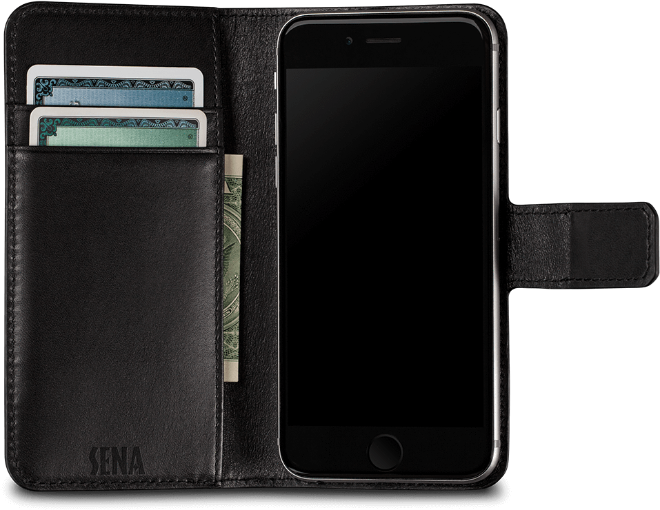 Burnished Magia Wallet Leather Case Iphone 6s Plus - Sena Ultra Thin Wallet Book , Thinnest Book Style Wallet (1024x1024)