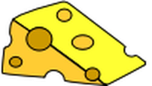 Cheese Piece - Cheese Clipart (500x284)