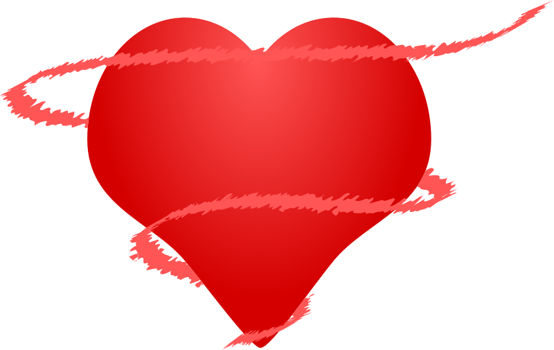 Similar Clip Art - Rotes Herz Mit Rosa-spirale Um Sie Grußkarte (800x505)