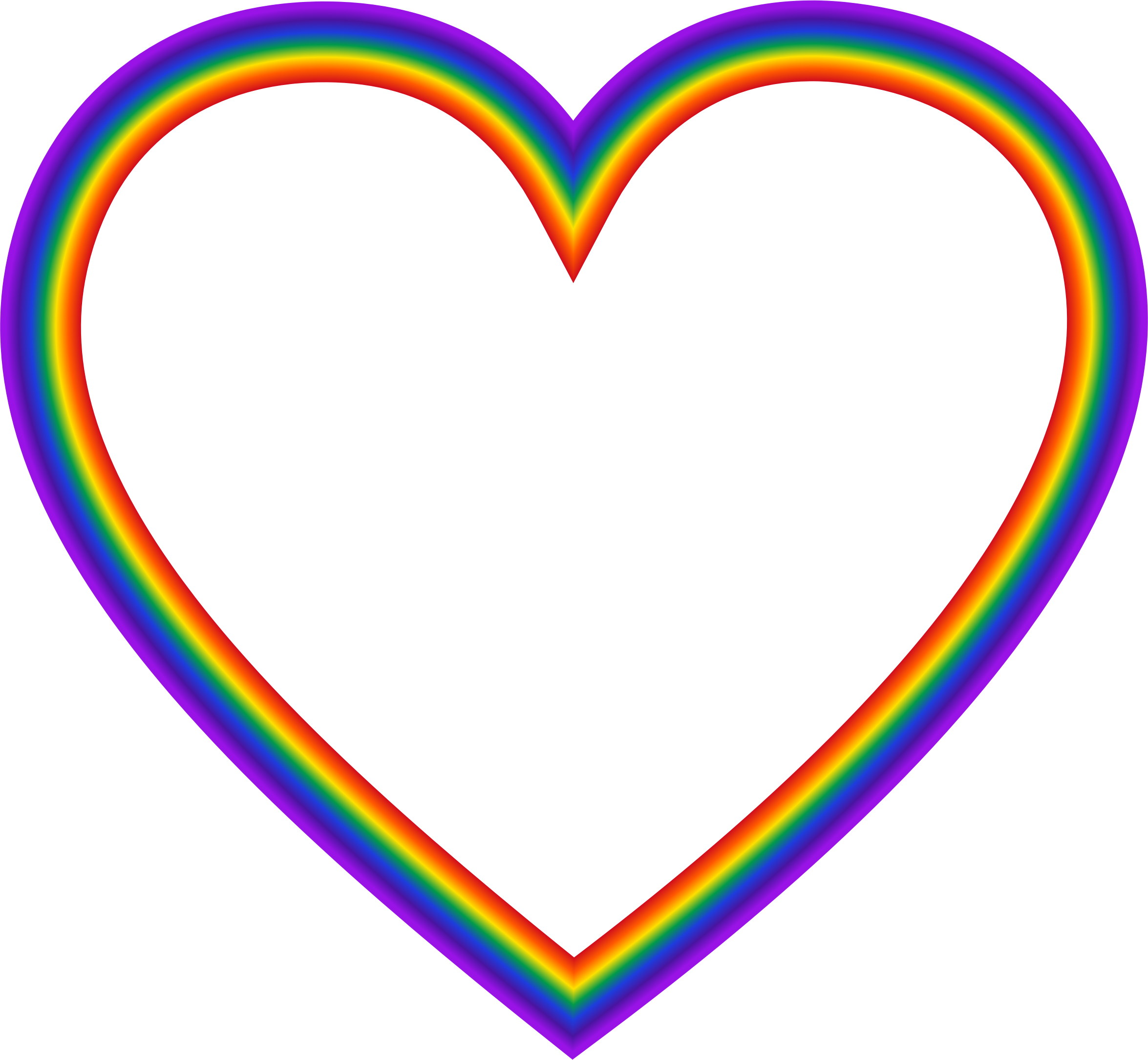 Big Image - Rainbow Heart Clipart Png (2350x2170)