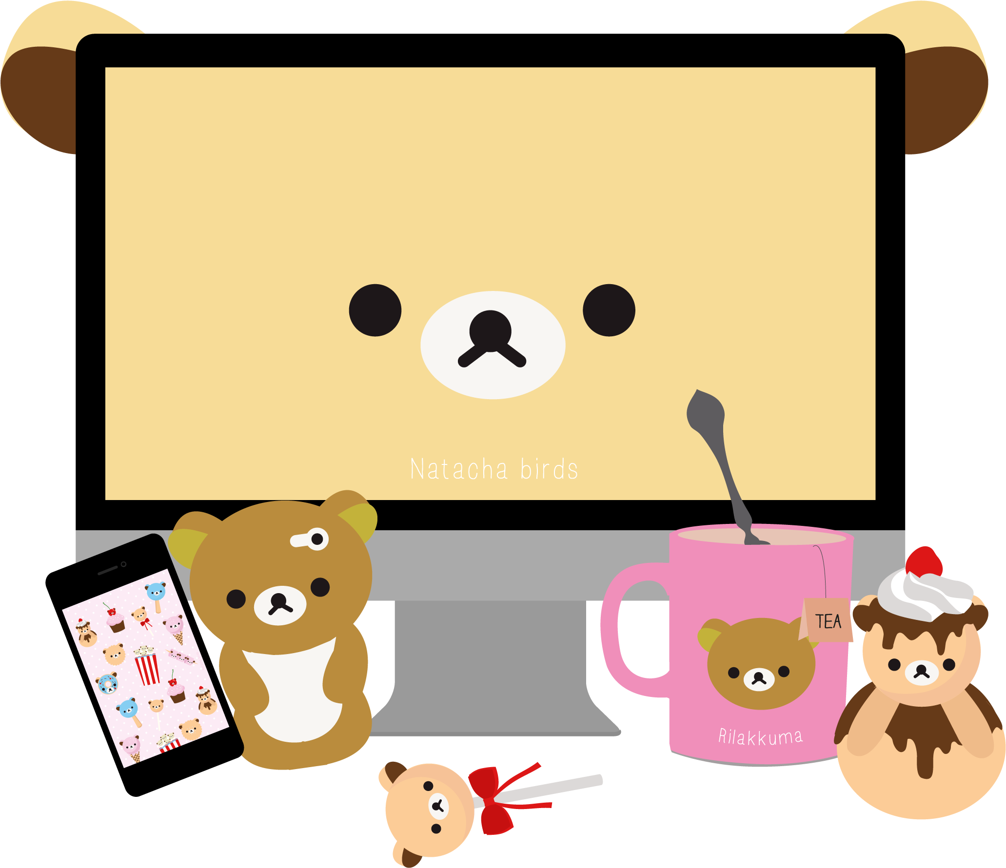 Les Fonds Pour Ordinateur - Fond D Écran Ordinateur Kawaii (2304x1956)