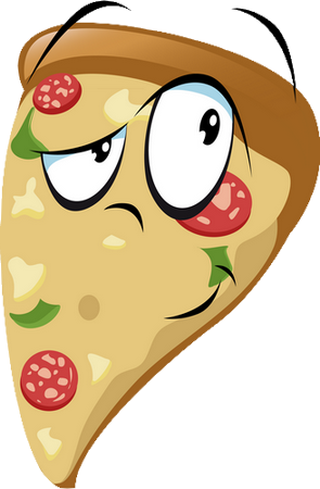 Dessin Part De Pizza - Pizza Cartoon (295x450)