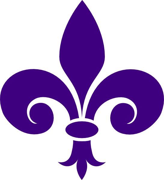 Fleur De Lis Clip Art At Clker - Purple Fleur De Lis Clip Art (546x600)