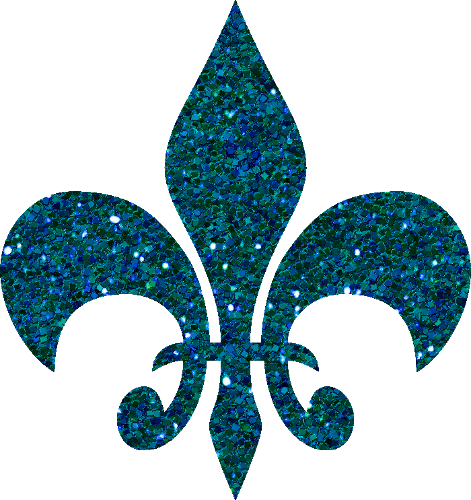 Fleur De Lis Aqua Png Clipart By Clipartcotttage - Blue And Green Fleur De Lis (471x500)