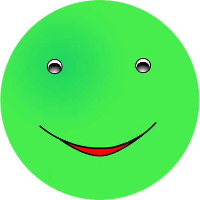 Smiley Émoticône Clipart Cartoon Visage Vert Content - Smiley Orange (408x408)