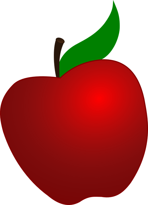 Cute Apple Cliparts - Snow White Apple (520x720)