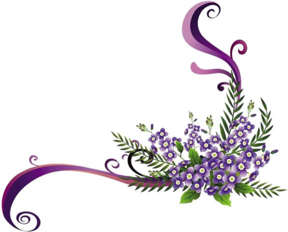 Bordures,coins,tubes - Flowers Vector (600x465)