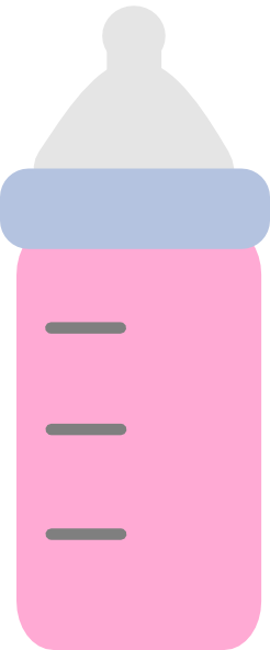 Pink Baby Bottle Clip Art At Clker - Baby Bottle (246x592)