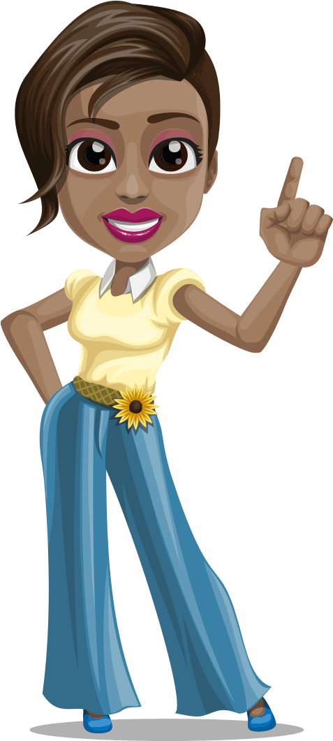 Free Afroamerican Female Character - Cartoon (957x1060)