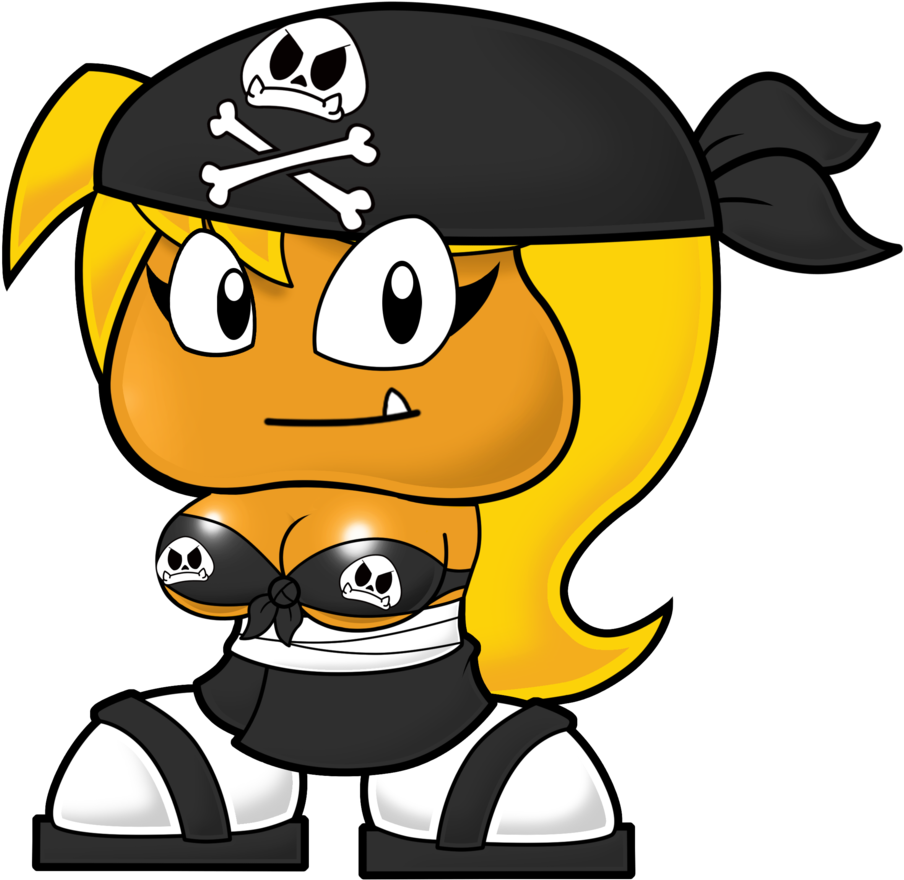 Gaijingoombah Pirate Aki By Gaijingoombah - Goomba With Boobs (1024x1016)