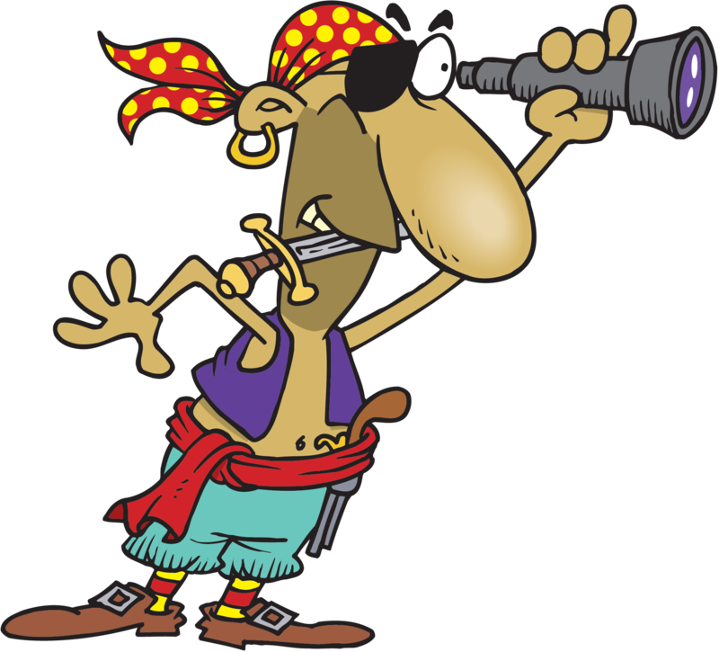 Pirate Spyglass Cartoon (800x725)