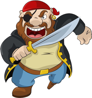 Join The Buccaneers, Board The Pirate Ship & Sail The - Pirate Cartoon Characters (400x402)