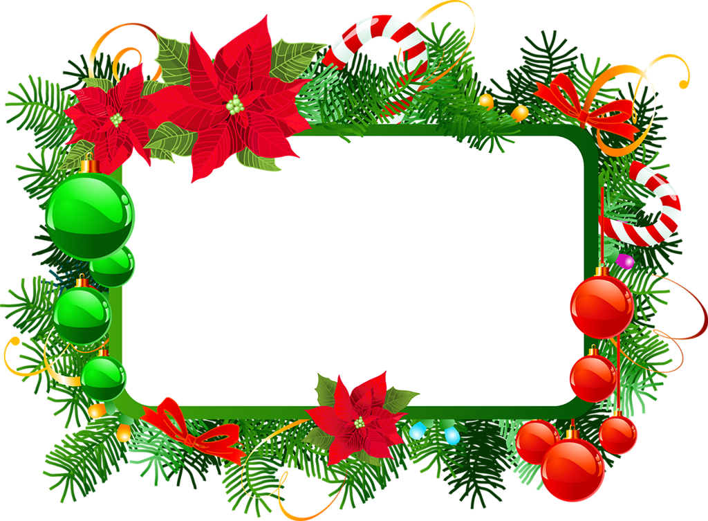 Christmas Clipart - Vector Christmas Frames Free Download (1024x753)