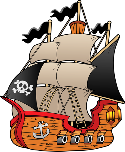 Pirate Ship Clipart - Pirate Clip Art (414x500)