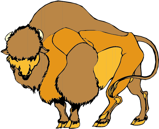 Cartoon Rhinoceros 3d - Bison (842x596)