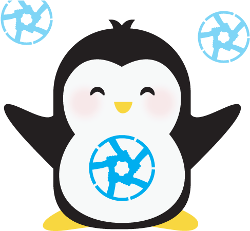 Always Give A Helping Hand - Penguin Love (500x500)