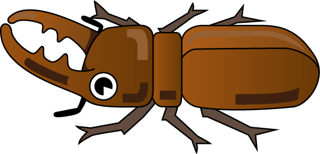 クワガタムシno09クワガタムシイラスト - Illustration (633x305)