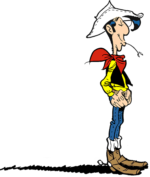 Lucky Luke, Dans Toute Sa Splendeur, Fait La Pose Pour - Lucky Luke Vintage (522x615)