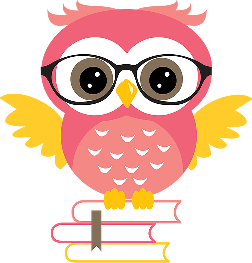 Owls - Meumundodeestudante - Coruja Rosa E Azul Png (504x526)