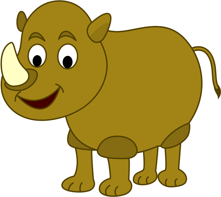 Rhinoceros Cartoon Clip Art - Rhinoceros Cartoon Clip Art (741x643)