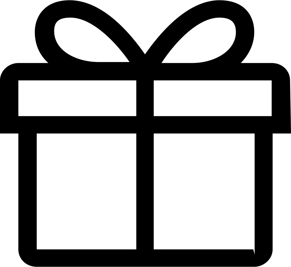 Png File - Gift Icon Outline (980x900)