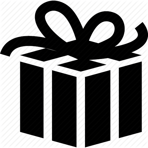 Personalization Of Your Product With Engrave Or Gift - Gift Black And White Png (512x512)