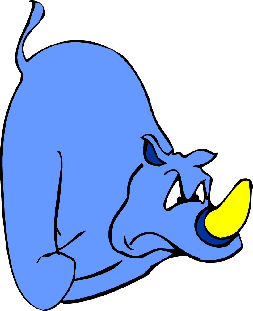Cartoon Rhino 819*1006 Transprent Png Free Download - Rhino Clipart Blue (819x1006)