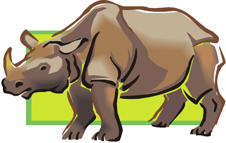 Rhinoceros Design - Clip Art (750x476)