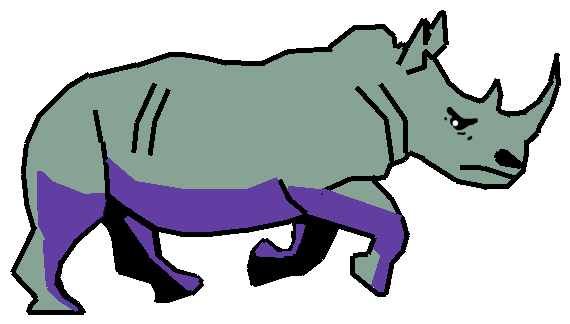 The Charging Rhino Logo Becomes The Official Primary - Hampton Roads Rhinos Concept Logos (600x400)