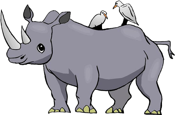 Rhinoceros Images Animals Homepage - Cartoon Rhinos (600x400)