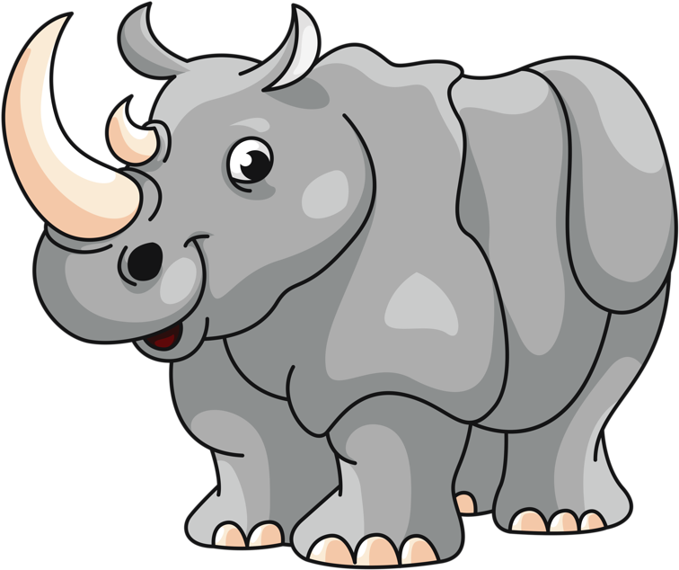 Rhinoceros Drawing Cartoon Clip Art - Rhinoceros Drawing Cartoon Clip Art (800x707)