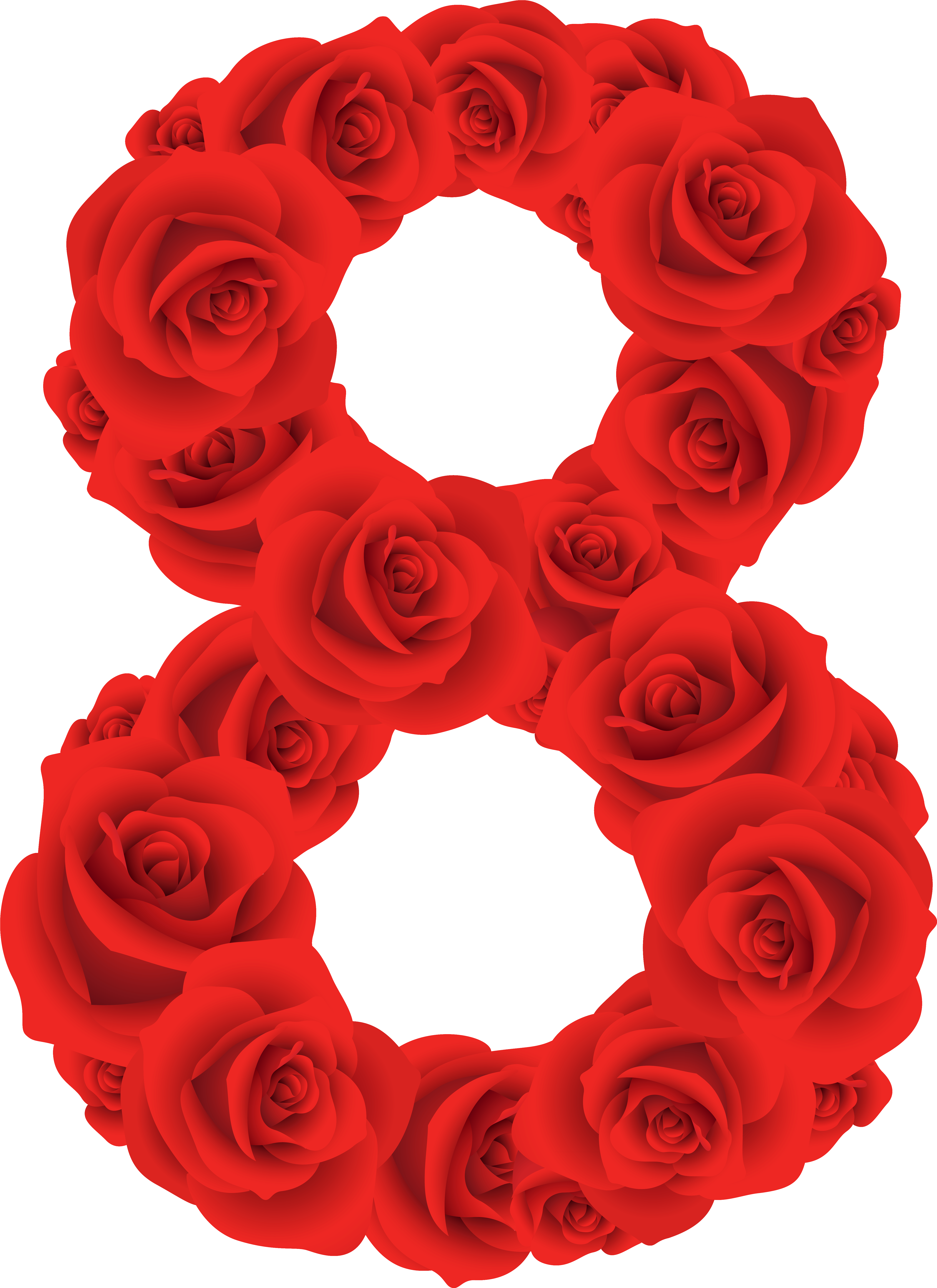 Discover Ideas About Clipart Images - Red Roses Numbers (5255x7130)