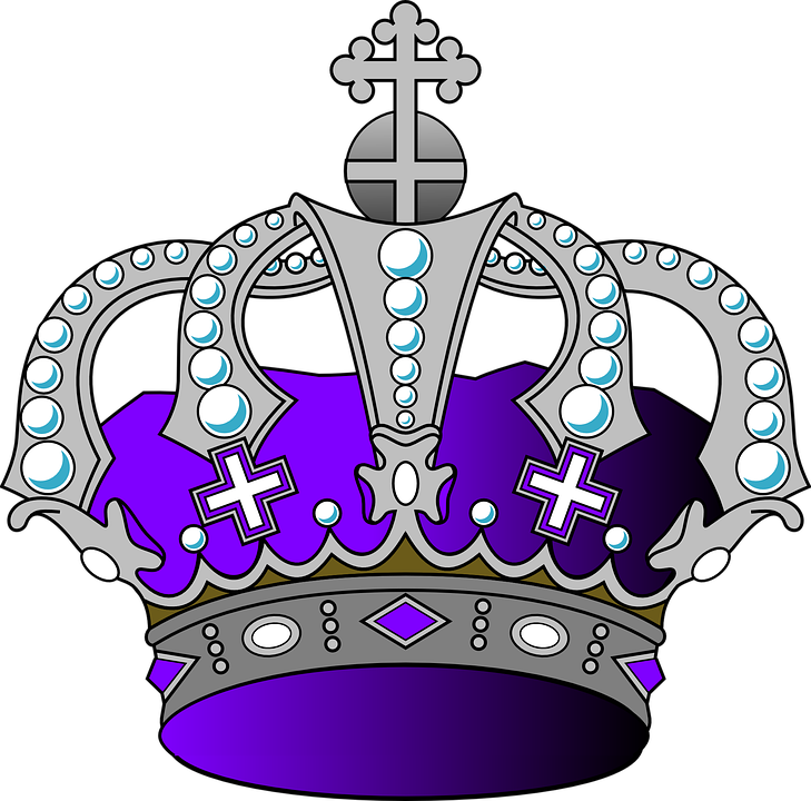 Princess Crown Clipart 25, Buy Clip Art - Purple And Silver Crown (729x720)