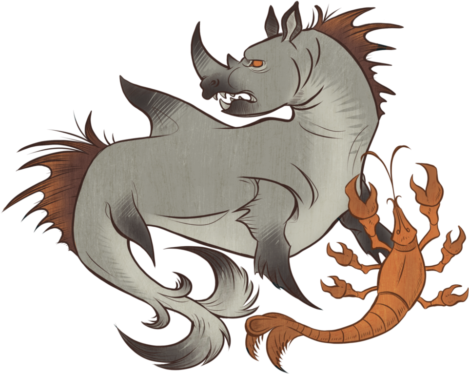 Sea Rhinoceros By Rhunevild - Design (1003x796)