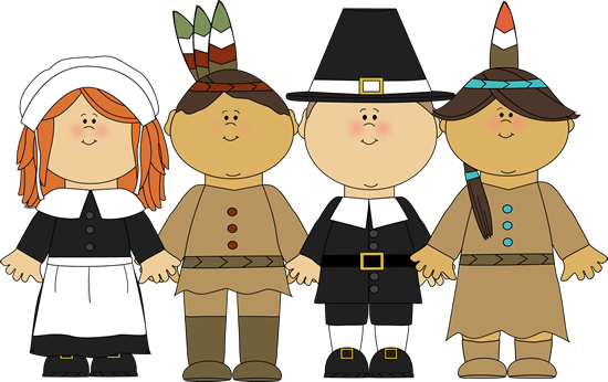 Pilgrims Clip Art Many Interesting Cliparts - Pilgrims Indian Clip Art (550x346)