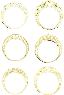 Brass Filigree, Angel Halos Set Of - Circle (418x418)